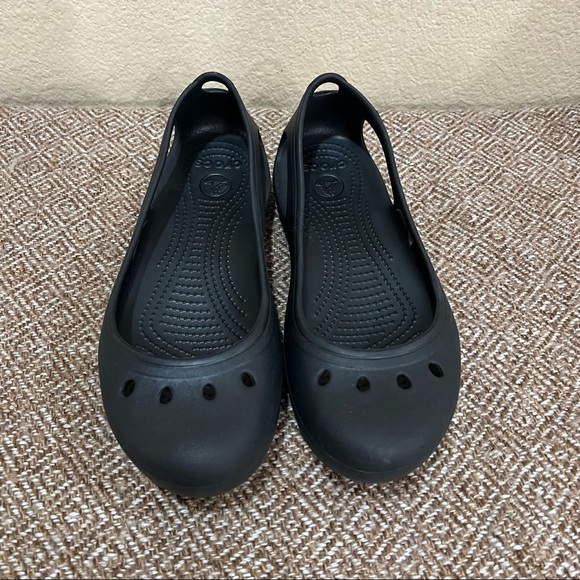 Crocs Kadee Ballet Flats Closed Toe Shoes Size 10W Slip On Shoe Black Career - Picture 5 of 8